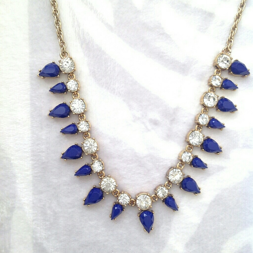 Jcrew Blue Triangle Statement Necklace - image 4